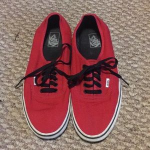 Red and black vans